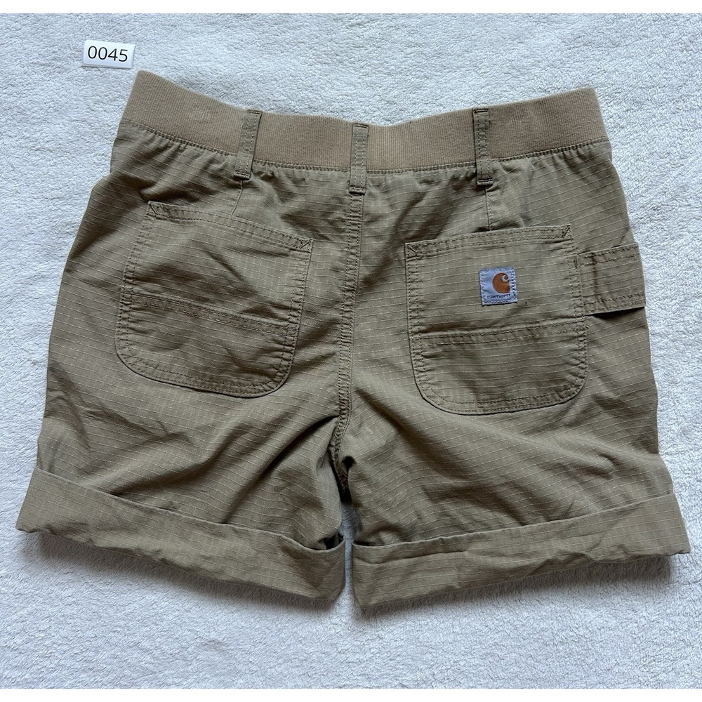 Carhartt Shorts Women's Size 6 Brown Rugged Wear Cargo Pockets Work Gear